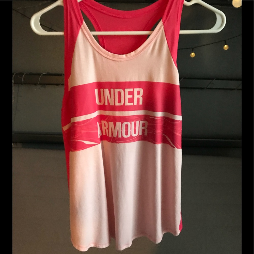 Pink under armour shirt